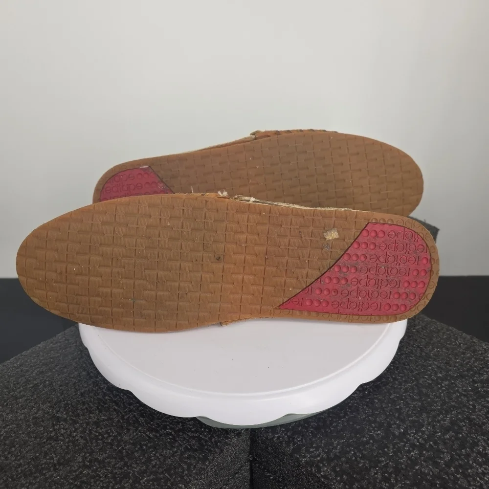 Red Tape White Suede Whipstitch Slip-On Moccasin Loafers Men’s 11 Shoes